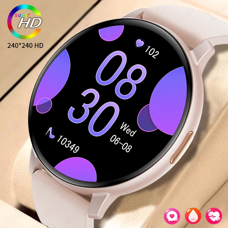 

2025 Fashion Smart Watch Women Men Bluetooth Call Watches Heart Rate Female Health Monitor Music Voice Sports Fitness Smartwatch