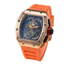 Mens quartz watches Waterproof Silicone Strap Chronograph Men Luxury wrist watches