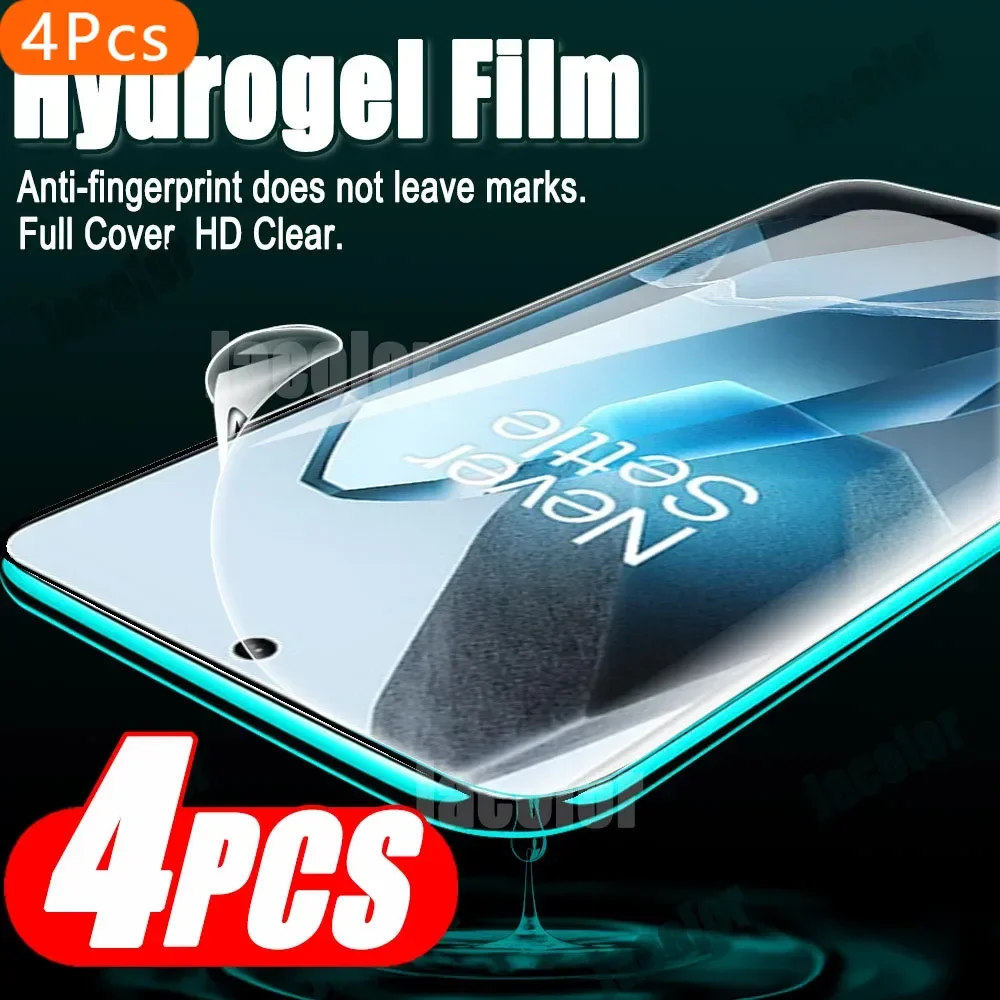 4PCS Protezione Dello Schermo Gel Per OnePlus 13 12R 11 11R 10 10R 10T Pellicola Idrogel di Sicurezza Per One Plus 12 R Non In Vetro Temperato