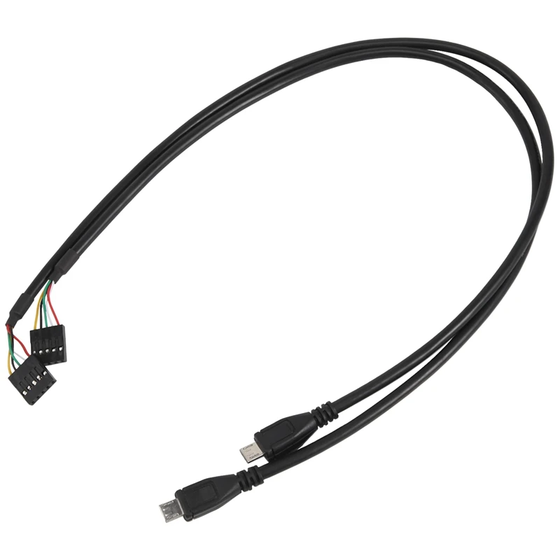 (2-Pack) 50CM 5 Pin Motherboard Female Header to Micro-USB Male Adapter Dupont Extender Cable (5Pin/Micro-USB) image 3