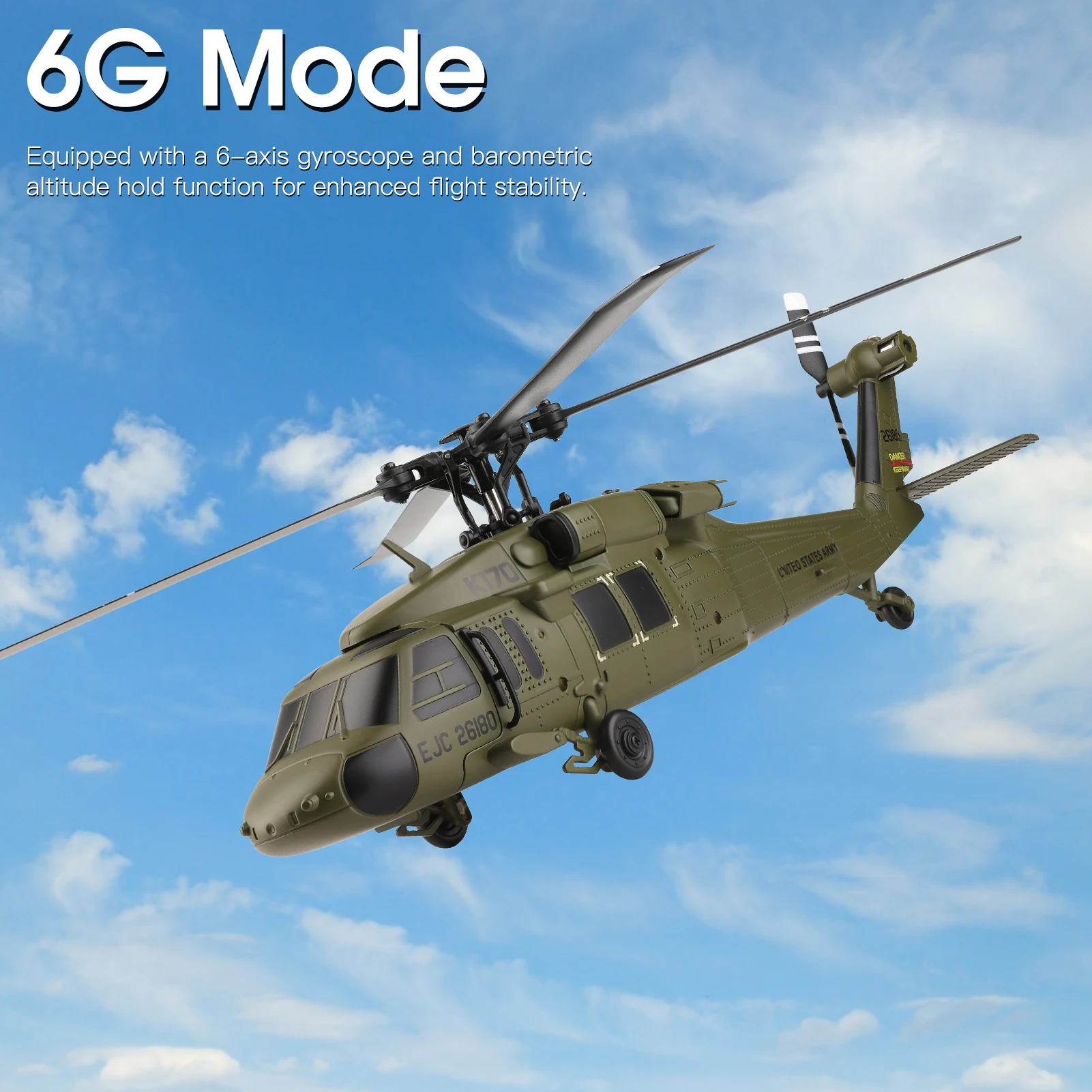 طائرة هليكوبتر تعمل بالتحكم عن بعد، طائرة صغيرة ذات 4 قنوات 2.4 جيجا مع محرك بدون فرش، تثبيت الارتفاع، الدوران، مفتاح واحد للإقلاع والهبوط