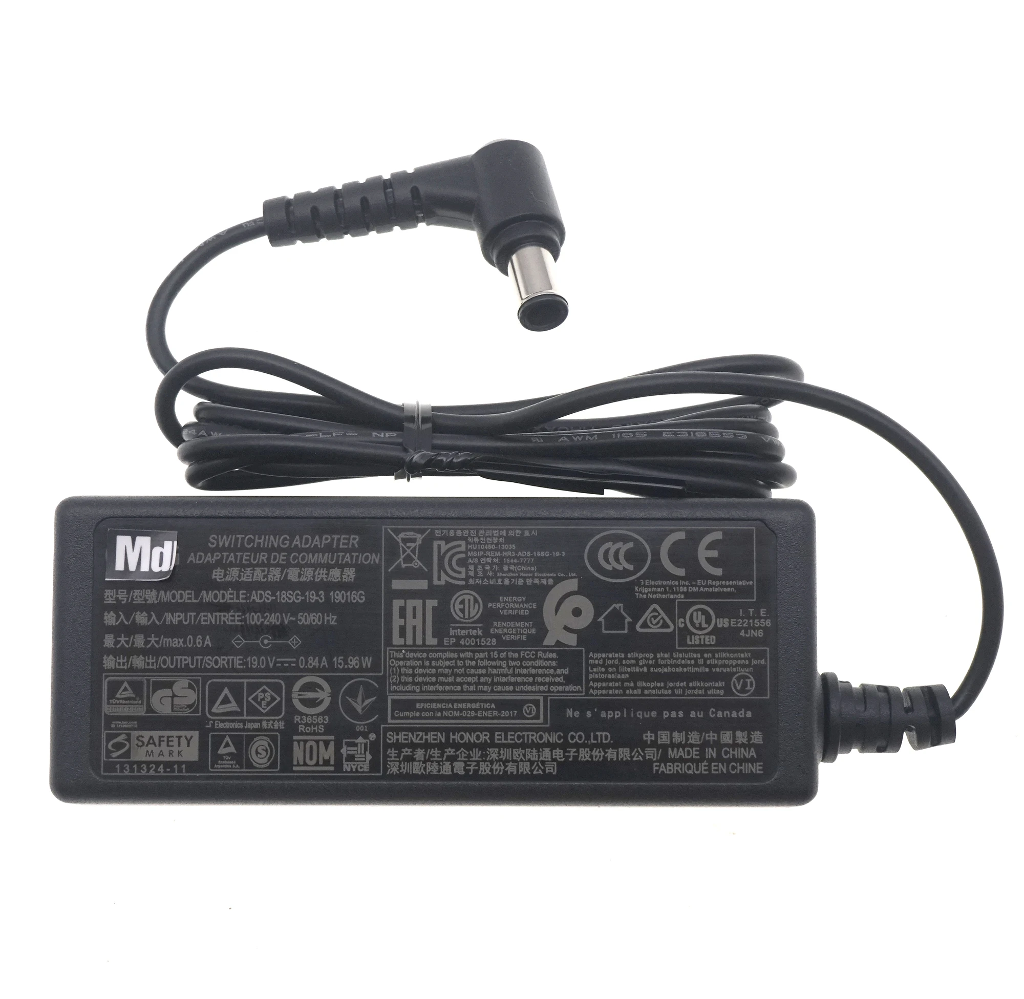 AC DC Switching Adapter 19V 0.84A For LG 20M35ASA 20M38H 22M38D LED LCD TV Monitor Power Supply ADS-18FSG-19 19016GPB