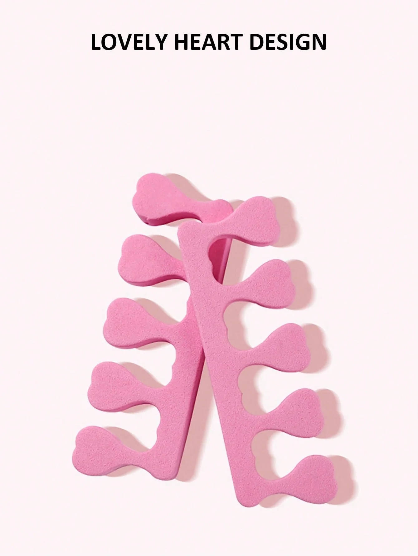 Separadores de dedos em forma de coração, ferramentas para arte em unhas, esponja eva, isoladores de dedos e dedos, evitam manchas de esmalte