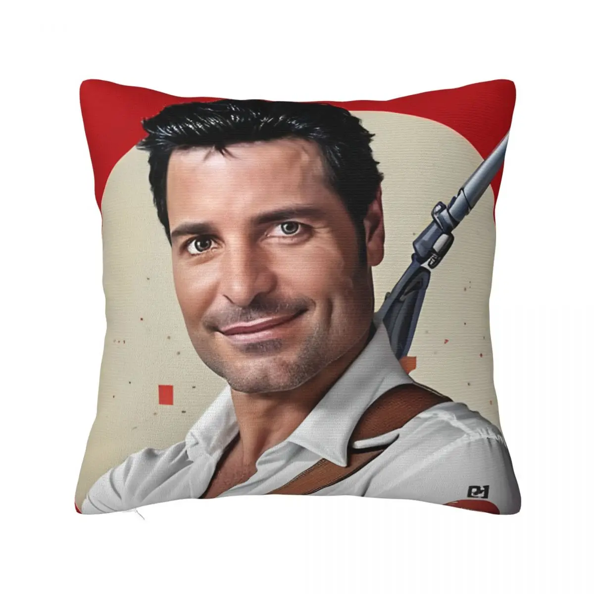 Chayanne Puerto Rican Latin Pop Singer Pillowcase Printing Fabric Cushion Cover Decorations Throw Pillow Case Cover Car Zipper