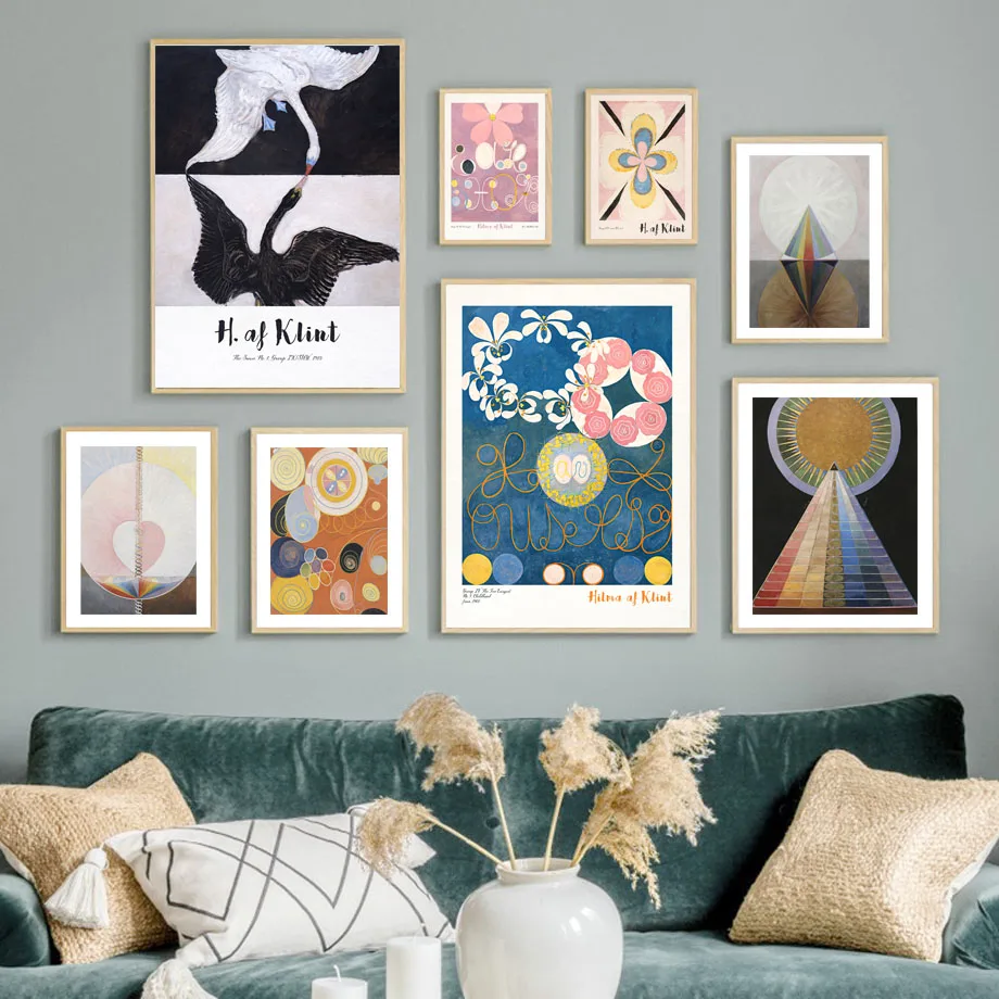 Hilma af Klint Abstract Exhibition Wall Art Mural Canvas Painting Nordic Poster Print Modern Pictures For Living Room Home Decor