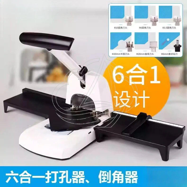 6 in 1 Round Corner Cutter Punch Tool for PVC Business Cards Semi-Circle Cut Corners Manual Office Rounding Device