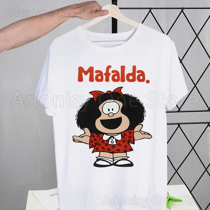 Mafalda Comic Ulzzang Cartoon Kawaii T Shirt Men New Casual Short Sleeve Tshirt Homme Manga Unisex T-shirt Tees