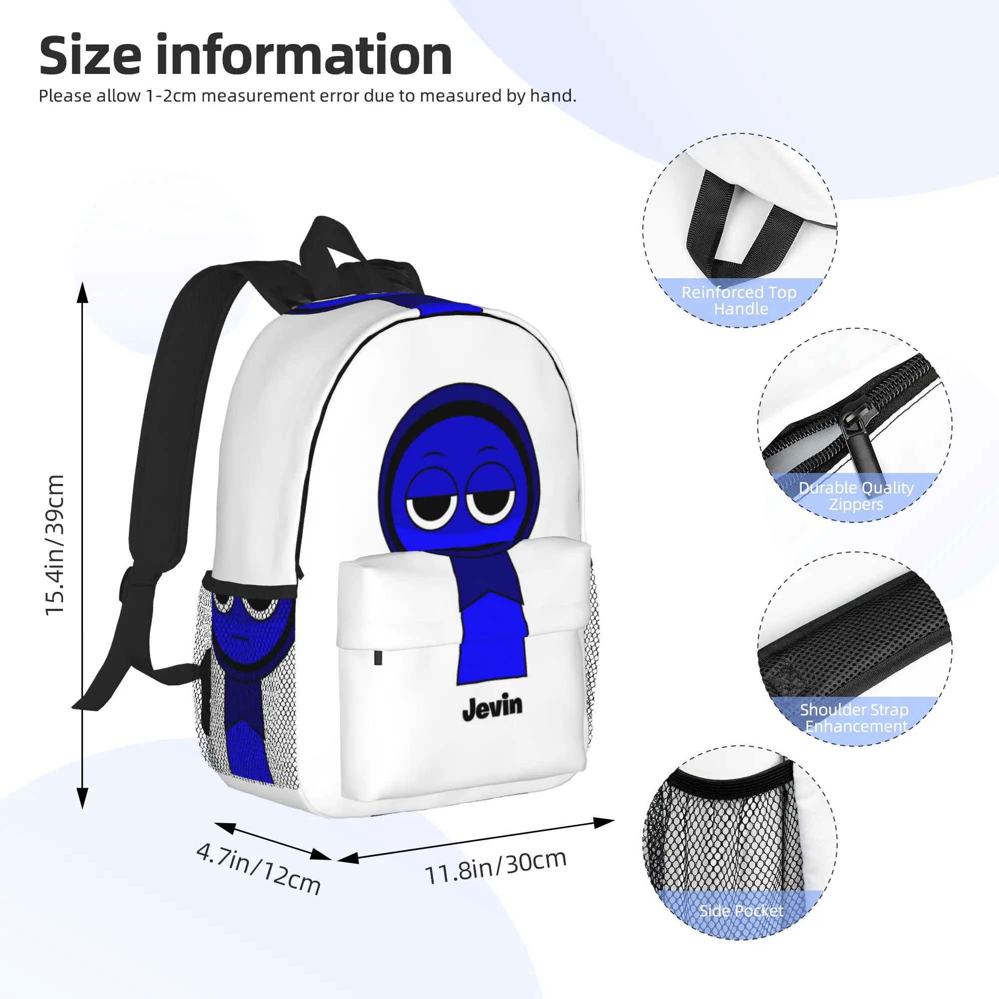 Jevin Sprunki Backpack Hot Sale Daypack Large Capacity Boys Girls BookBag Shoulder Bags for Men Women School Bag