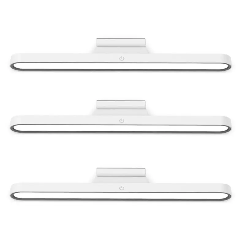 3X Wireless LED Wall Reading Light Stick On Bunk Dimmable Contact Lights Headboard Adhesive Lamp For Makeup Mirror White
