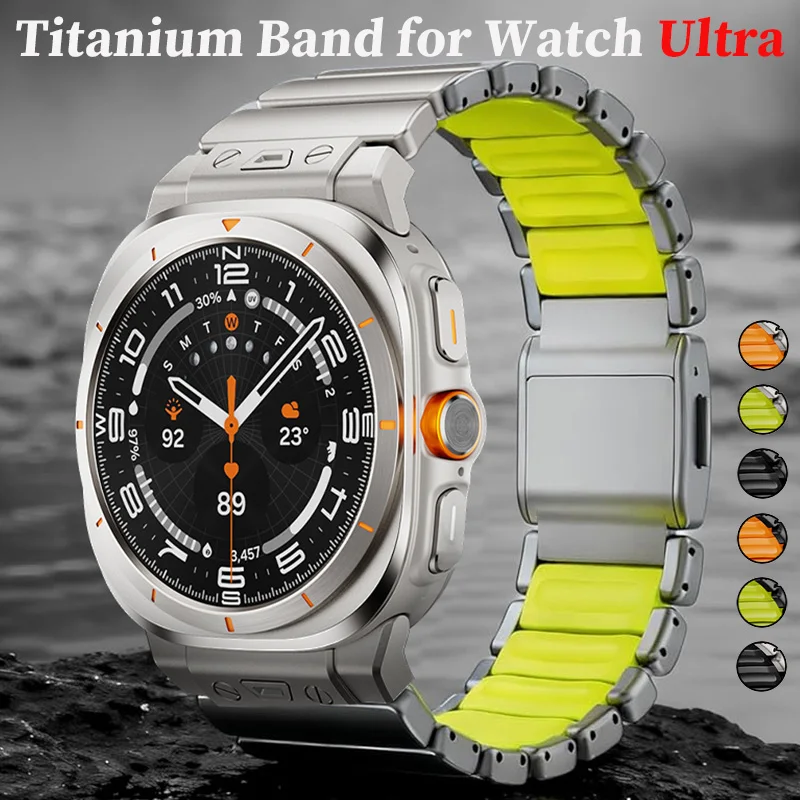 

Роскошный титановый ремешок для Samsung Watch Ultra 2025, ширина 47 мм, металлический браслет Correa для Galaxy Watch Ultra 2024, 47 мм, ремешок для часов