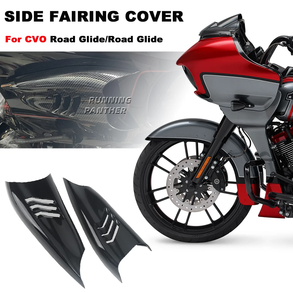 For Harley CVO Road Glide Ultra Custom FLTRXSE2018-2022 Motorcycle Accessories Side Fairing Air Deflector Black Decorative Cover