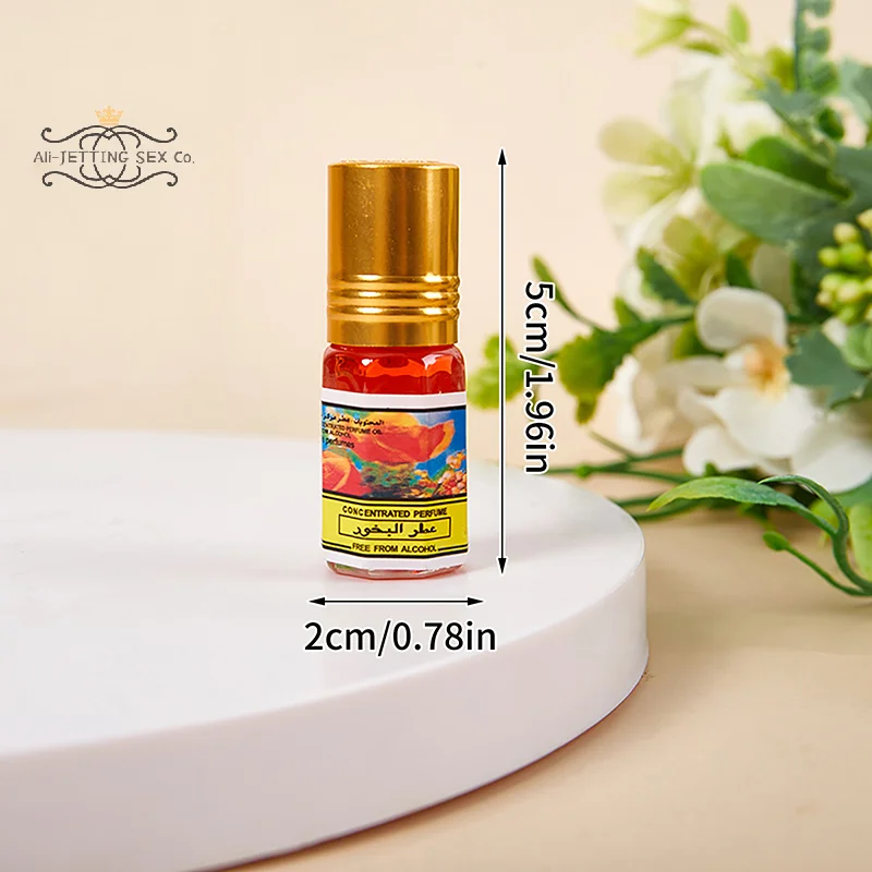 Perfume roll-on muçulmano, óleo essencial natural para muçulmanos, fragrância duradoura, perfumada para o corpo, floral, 6ml