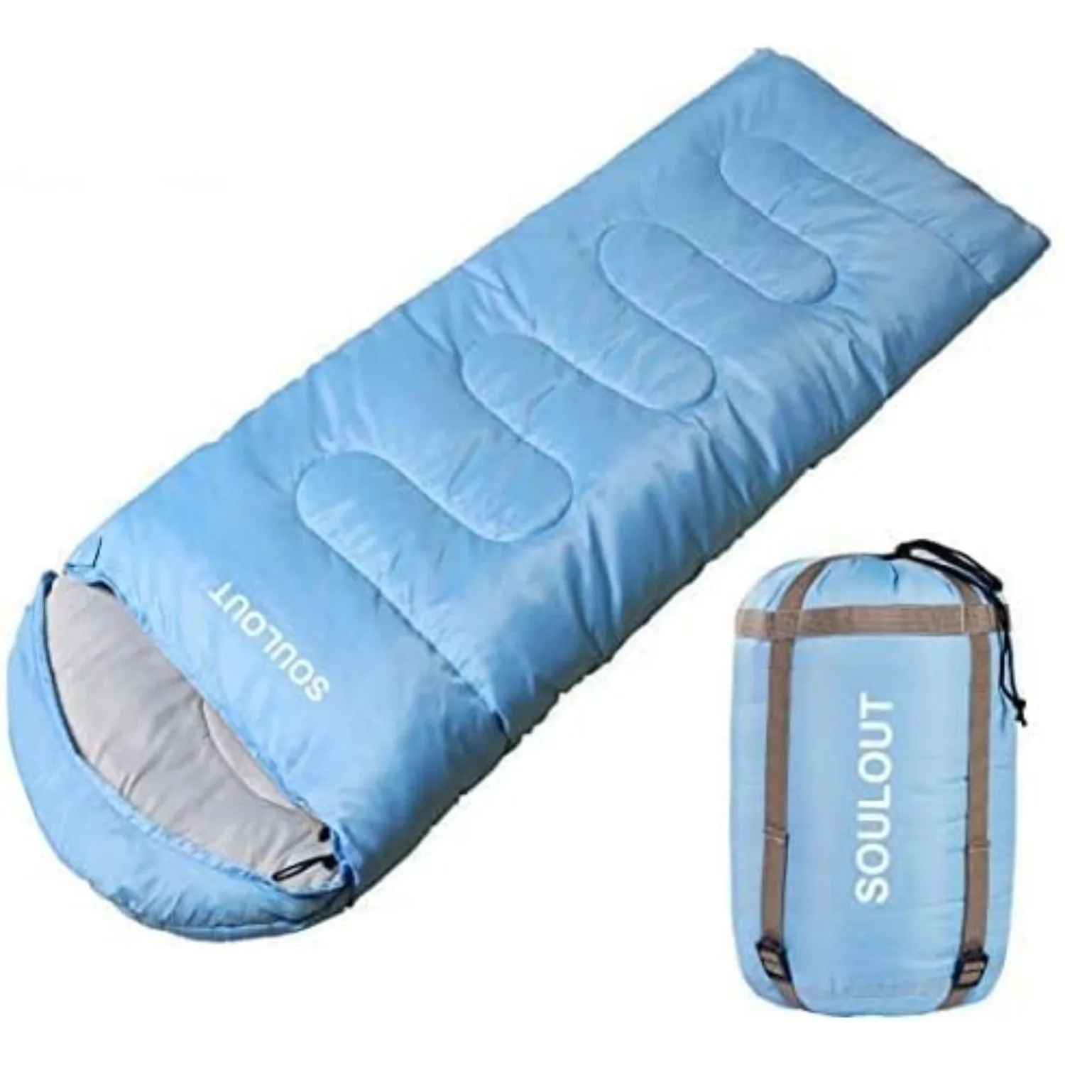 

Sleeping Bag,3-4 Seasons Warm Cold Weather Lightweight, Portable, Waterproof Sleeping Bag with Compression Sack for Adults