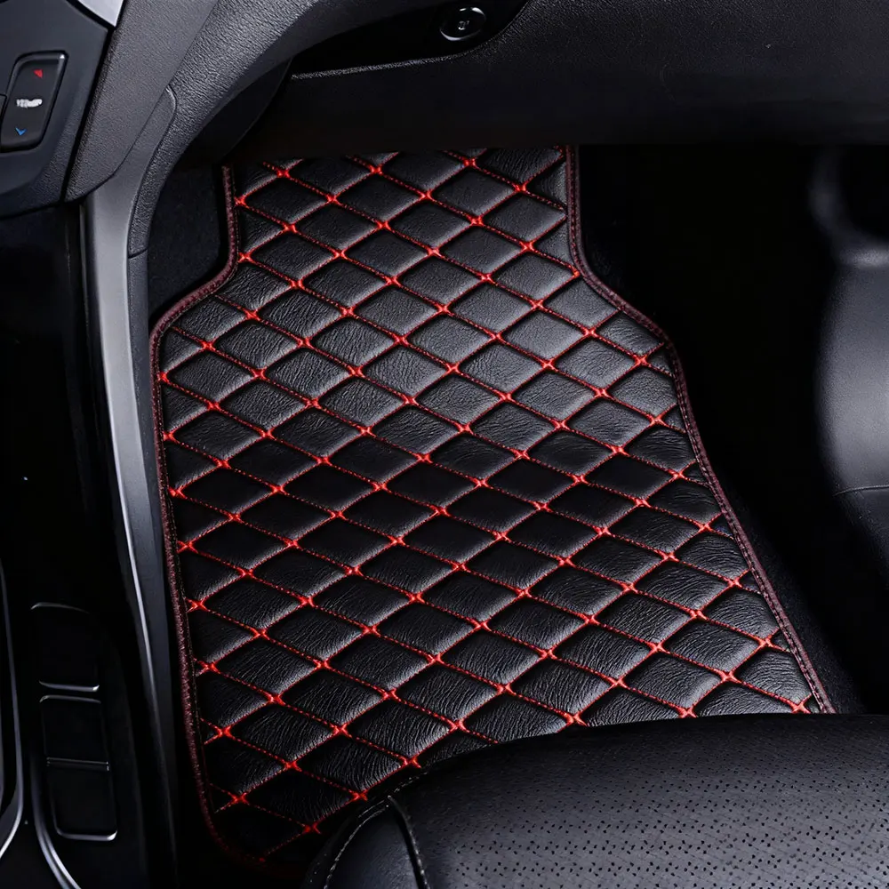 4 pçs tapetes de automóvel de couro acessórios interiores tapetes do carro universal à prova dwaterproof água frente traseira conjunto completo