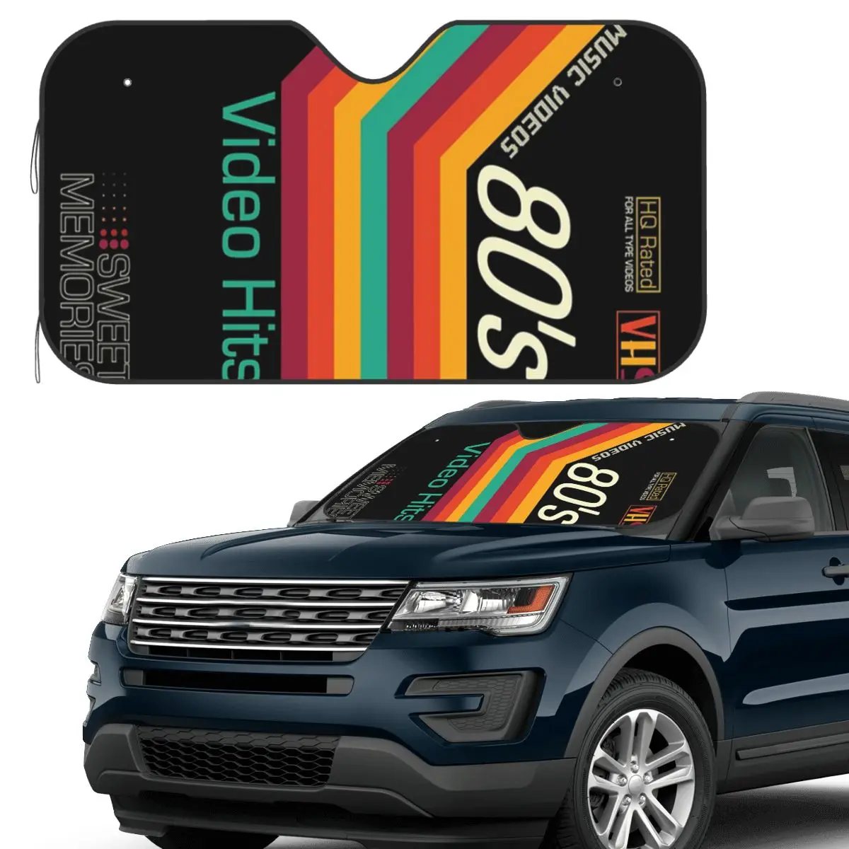 

Ретро музыкальное видео кассета VHS солнцезащитный козырек лобовое стекло автомобиля переднее лобовое стекло окно солнцезащитный козырек аксессуары чехлы