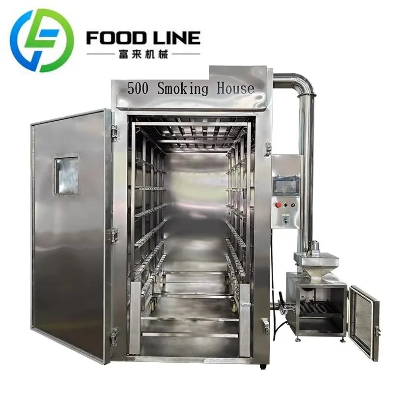 FL Customized Automatic Motor Fish Smoking and Drying Machine for Sausage 50kg Batch Capacity