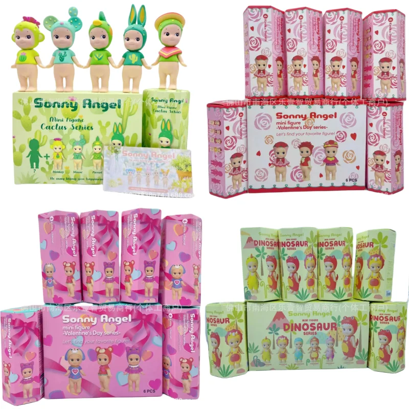 Sonny Angel Blind Box 6 stks/doos Kerst Serie Mini Anime Figuren Bloem Ornamenten Poppen Fans Kinderen Geschenken Moederland Editie