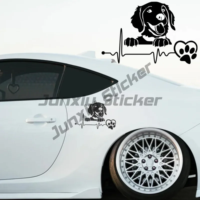 

Cute Golden Pet Dog Vinyl Stickers Waterproof Decals for Car Trucks Windows Side Door Body Bumpers Laptops Styling Decoration