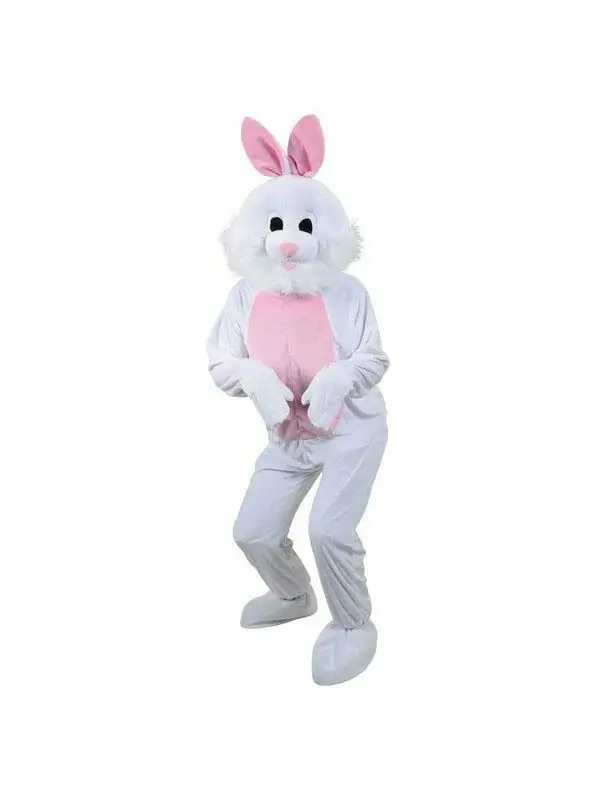 Costume de mascotte de lapin de Pâques mignon pour adulte, robe de paupières en peluche, costume de mascotte de dessin animé, Halloween, Noël, nouveau