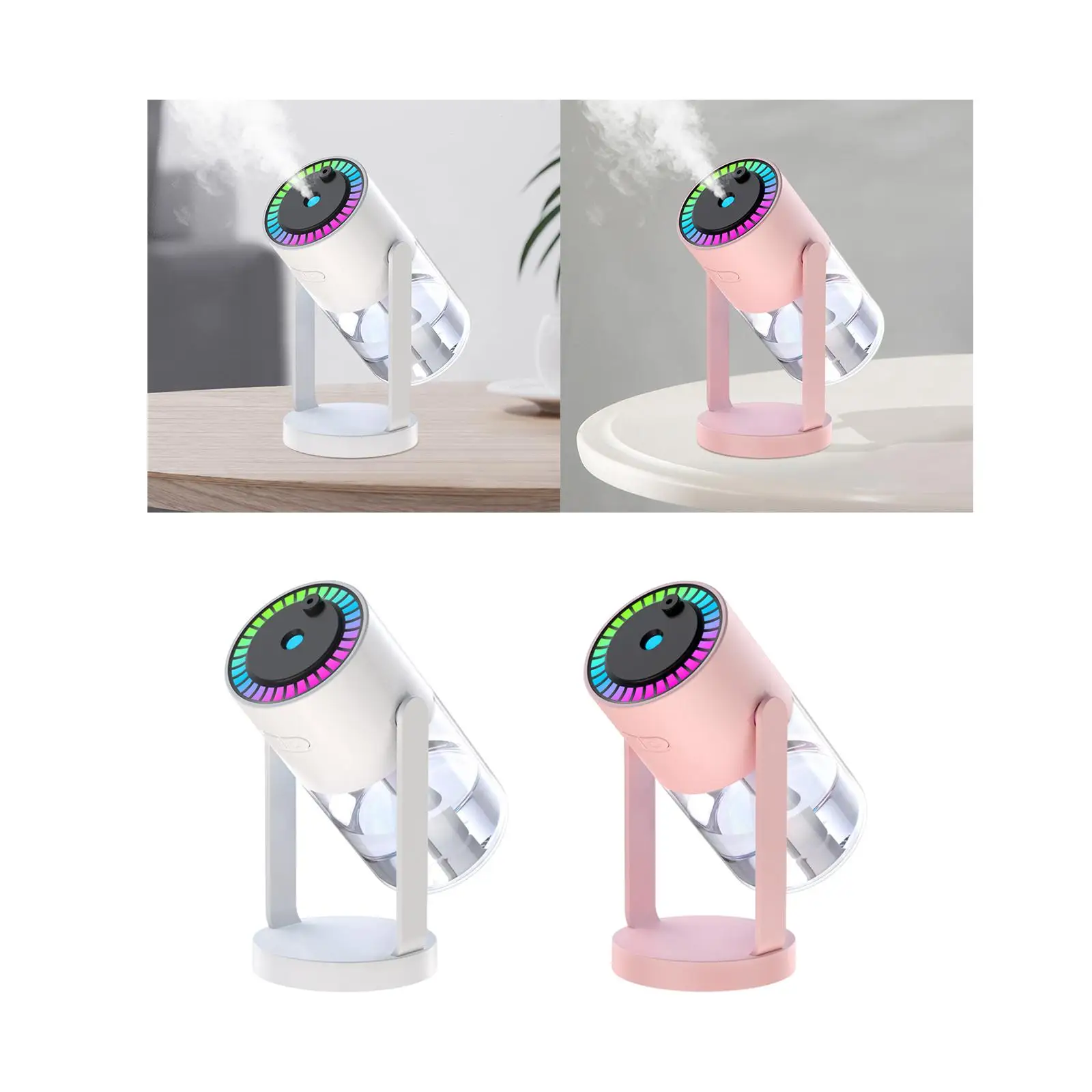 Portable Humidifier Adjustable 2 Spray Modes with Colorful Night Light for Household Office Living Room NightStand Birthday Gift