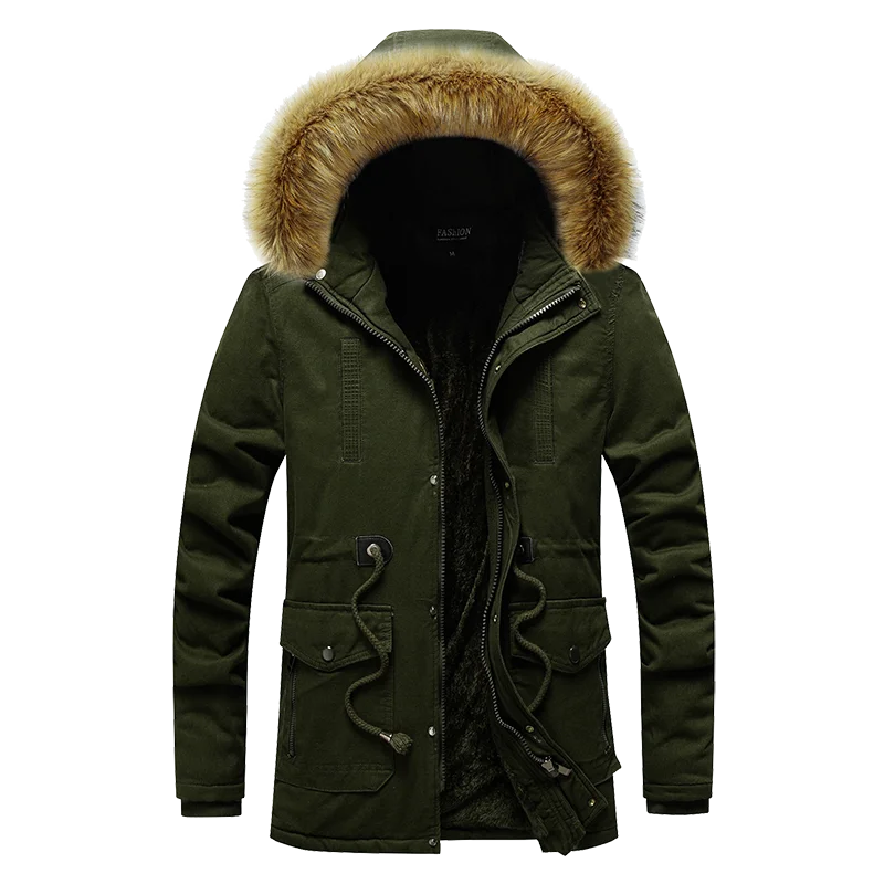 Fur Collar Hooded Casual Fleece Cotton-padded Coat Quality Fabric Comfortable Skin Breathable Crisp Type Wear Warm Waterproof