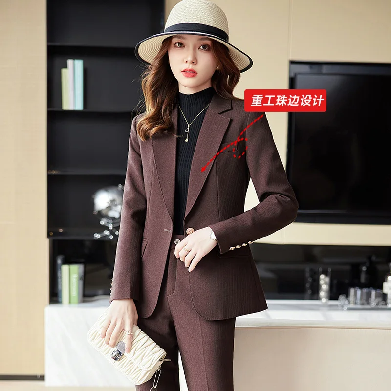 Suit Jacket Women's Autumn and Winter New Temperament Interview Work Clothes Formal Wear High Sense Goddess Temperament Professi