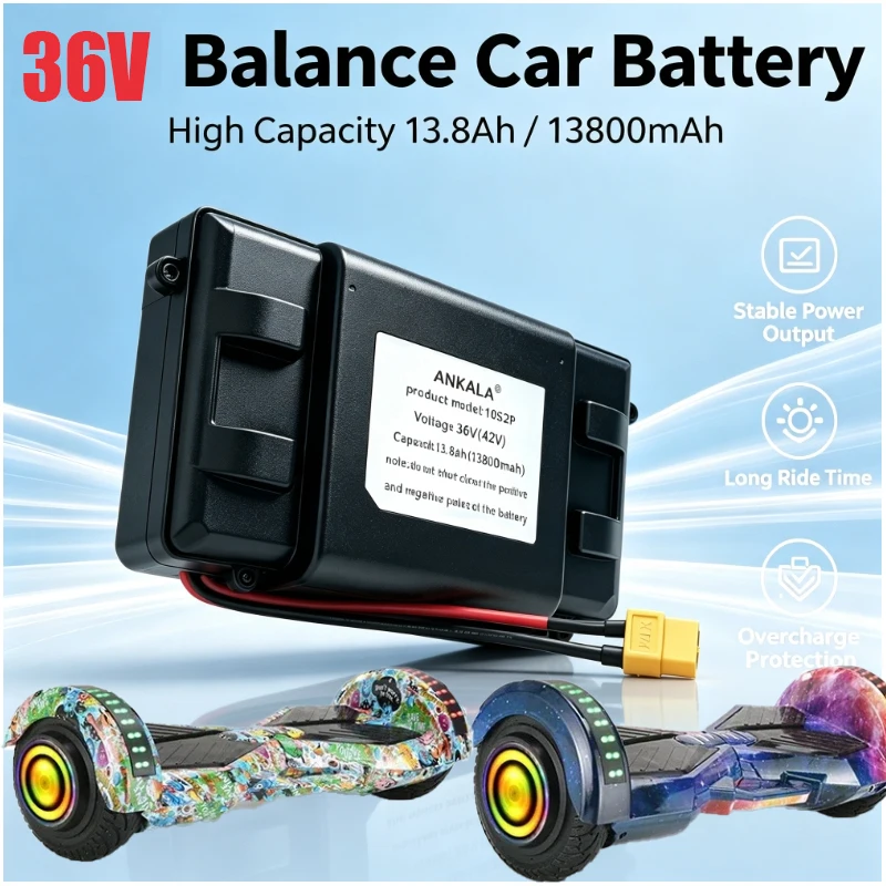 New Rechargeable Lithium Battery 10S2P 36V 13.8Ah For Electric Self-balancing Scooter HoverBoard Unicycle