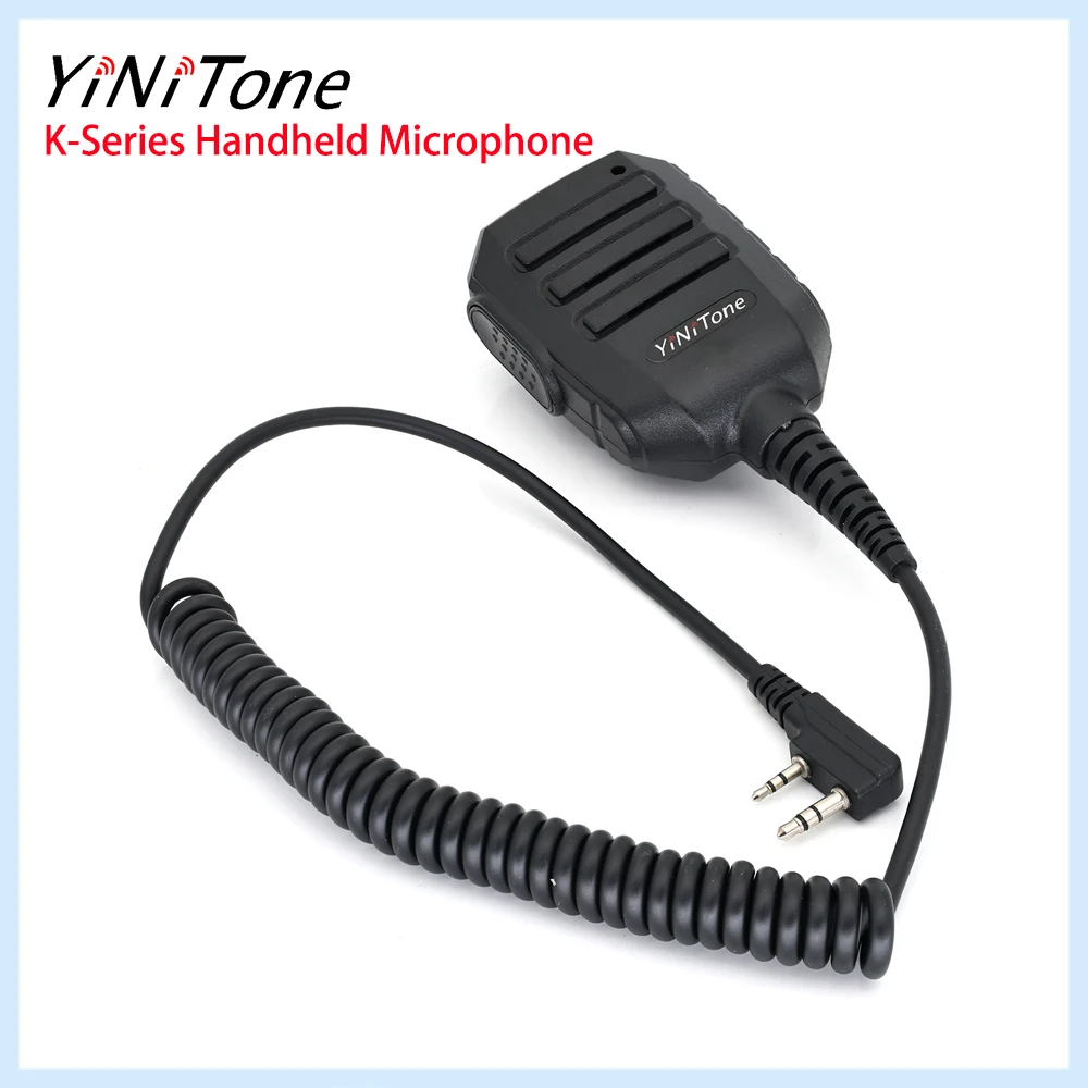 YiNiTone SP-2 walkie talkie K-Series Handheld microphone PTT For Baofeng BF-888S, UV-5R, Quansheng UV-K58 Large PTT Button