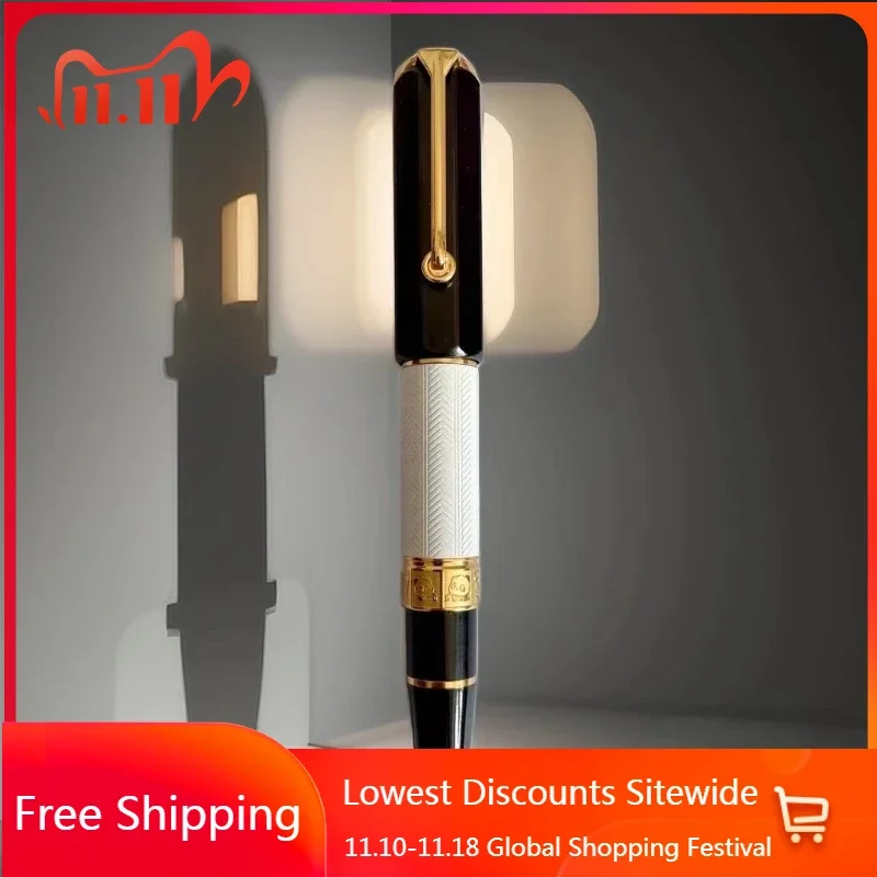 

New Lemon M5 Piston Fountain Pen White Long Knife Hand Polishing EF/F/M Nib Student Calligraphy Ink Pen Business Stationery