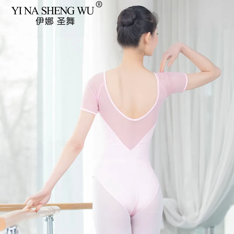 Mulheres trajes de desempenho de dança malha ballet collants dancewear ginástica patinação yoga bodysuit roupa de banho collants prática wear