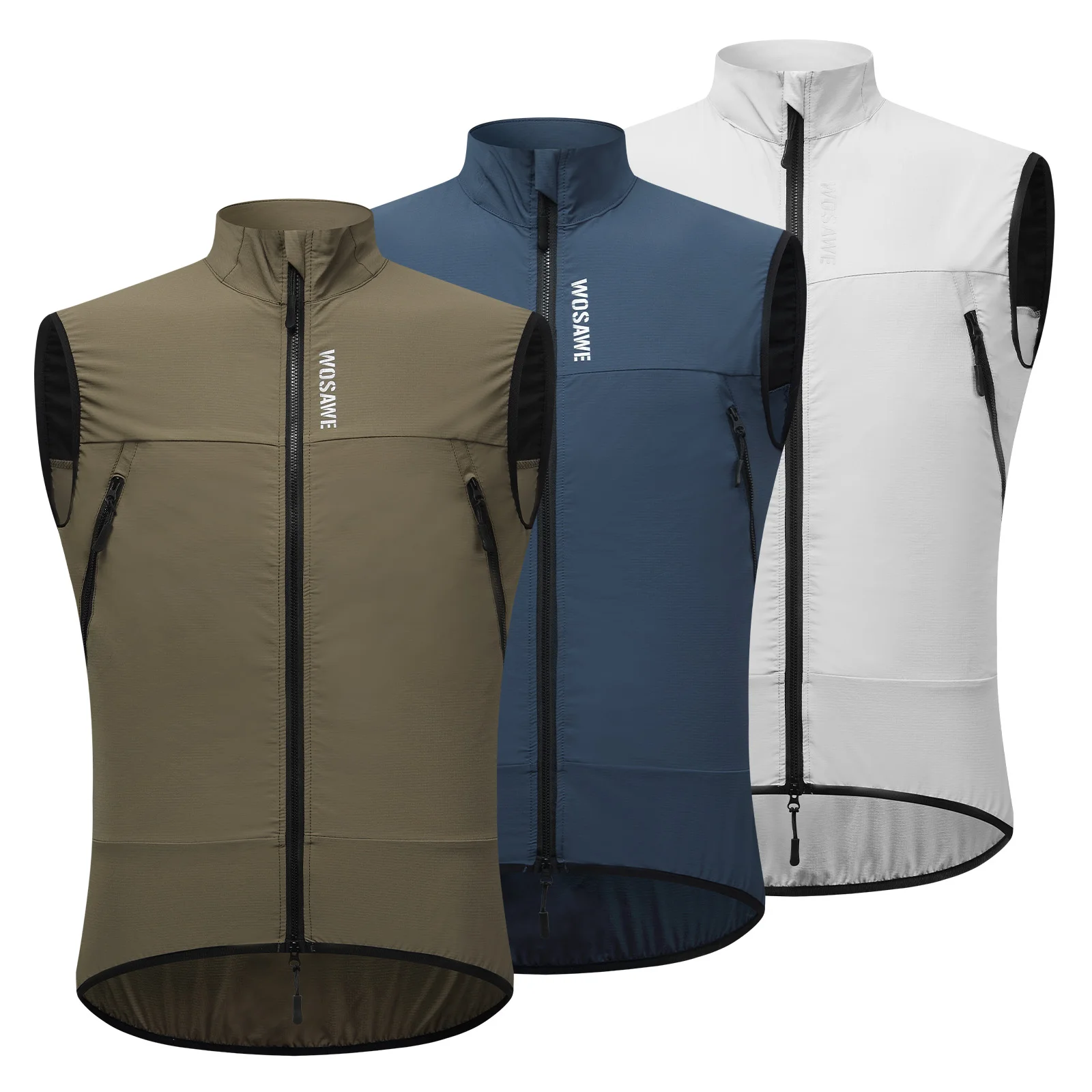 AliExpress WOSAWE Cycling Vest Windproof Cycling Wind Gilet Waterproof 2 Way Zippers Cycling Windbreaker Zipper Pockets Men Women