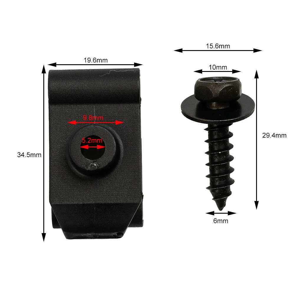 5set Nuts And Screws Car Lining Wheel Arch Mudguard Trim Clips For Toyta Applies To Fenders Concealed Installation Mudguards