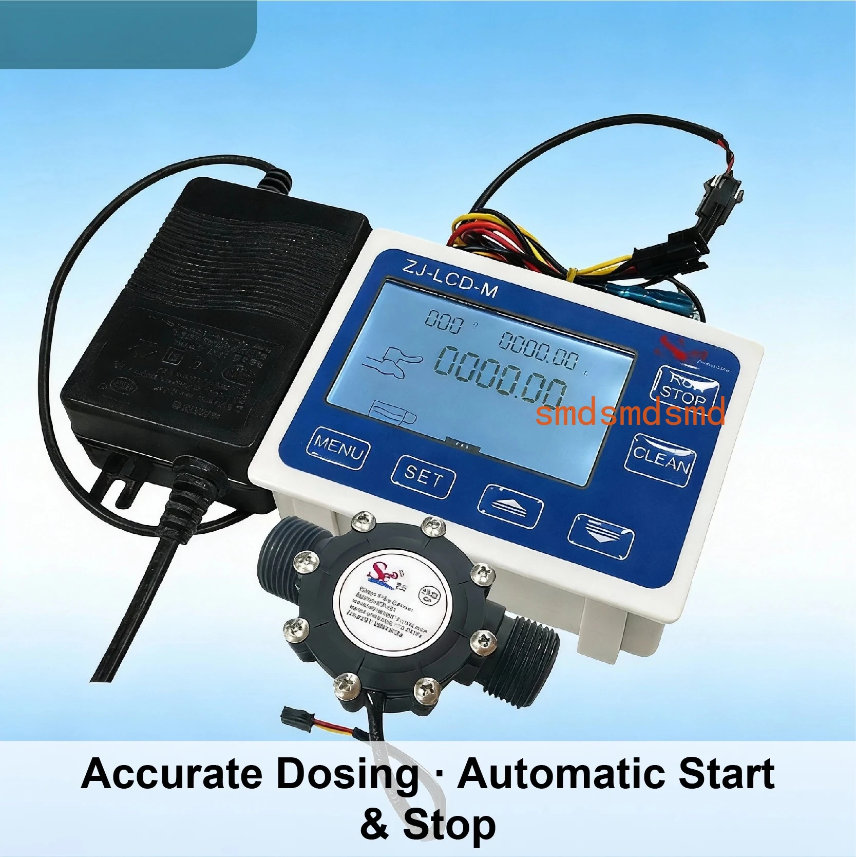 Automatic Liquid Quantitative Flow Control Filling Kit with Digital Flow Meter and 1 Inch Solenoid Valve for Water Use