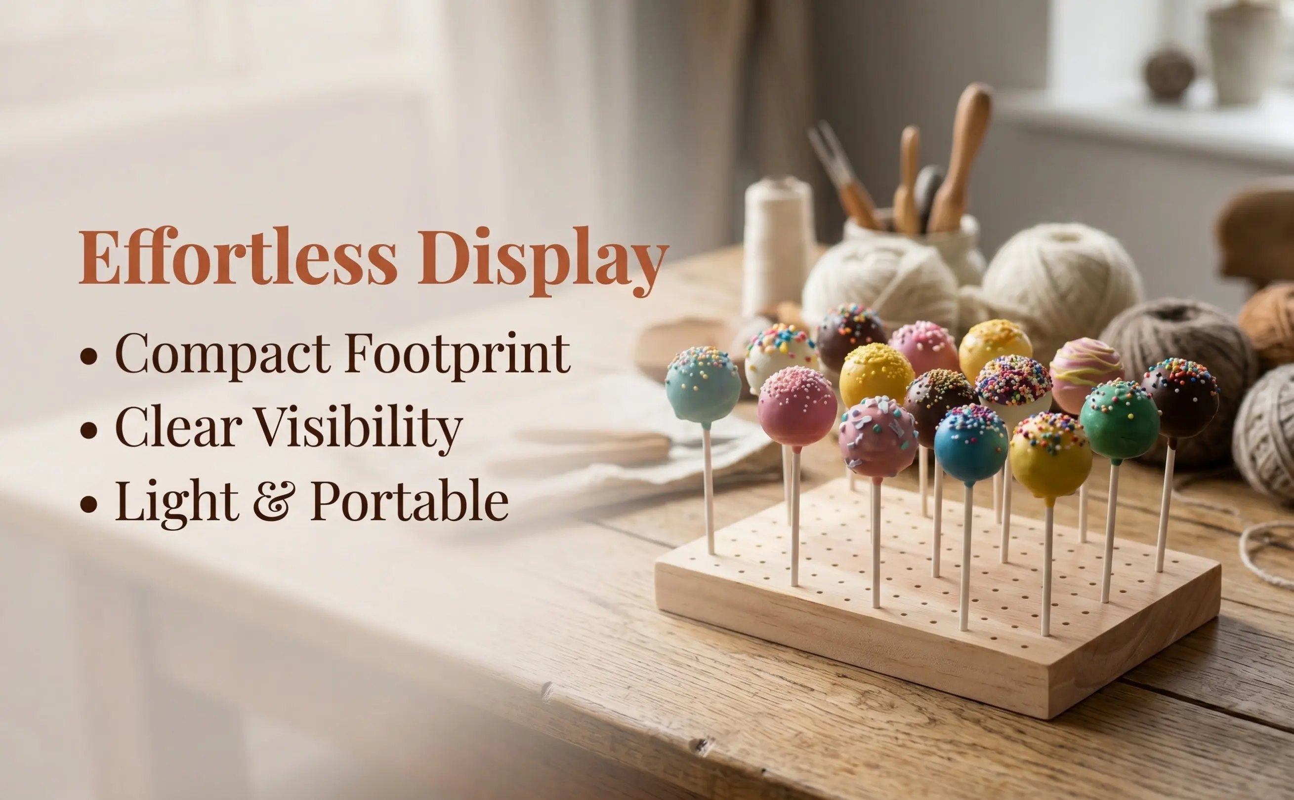 Wooden Food Skewers Holder Pick Stand Spiral Potato Candy Lollipop Display Appetizer Fruit Stand Catering Food Picks Organizer view 6