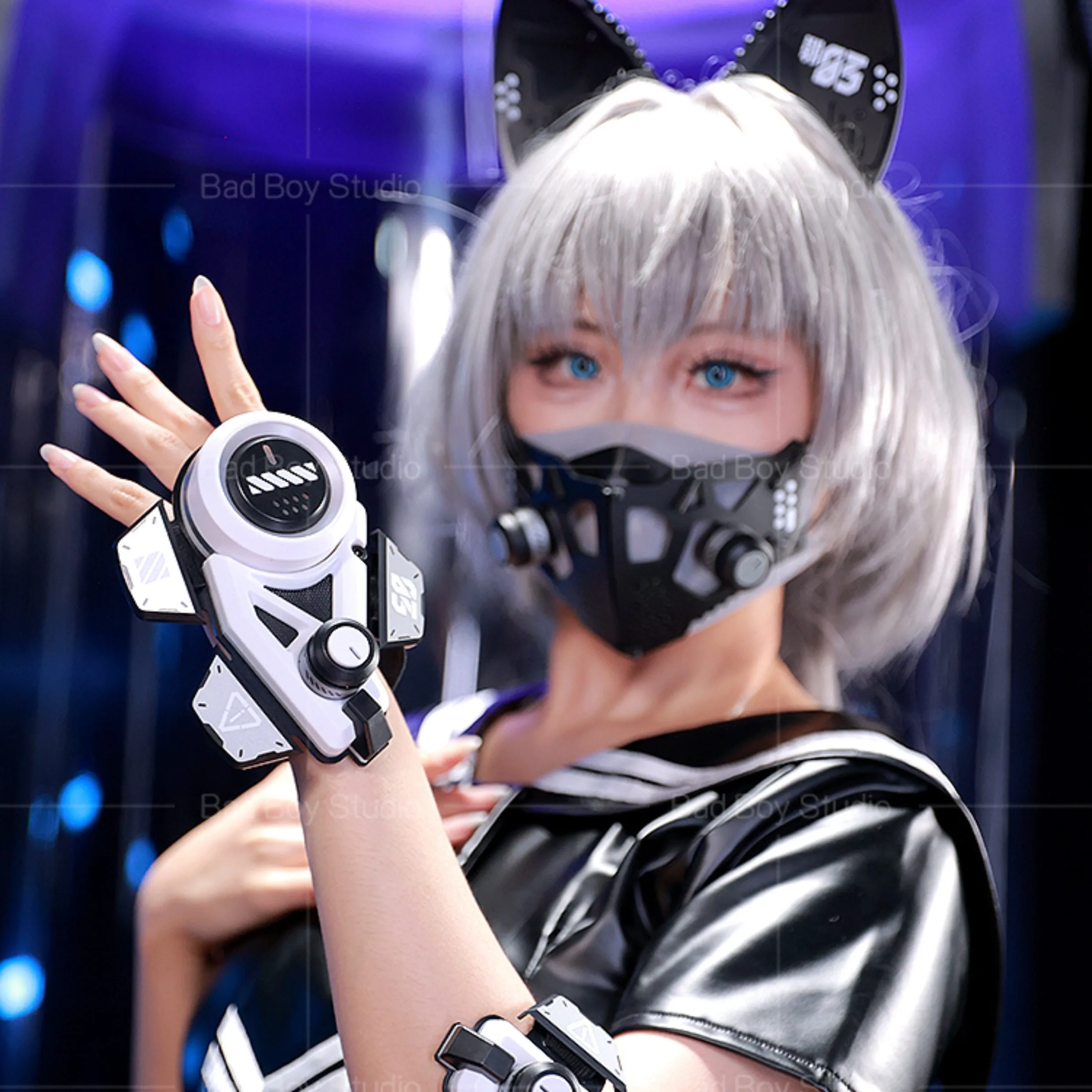 Sci-fi Future Mechanical Mecha Tactical Punk Mask Man WomanCarnival Music Festival Hallo Cosplay Techwear Face Mask  Accessories