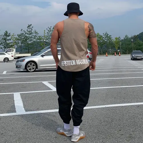 Imagen 2 del producto Pantalones deportivos musculosos para hombre, entrenamiento de baloncesto, correr, versión coreana holgada de pantalones deportivos informales, pantalones de Fitness a la moda