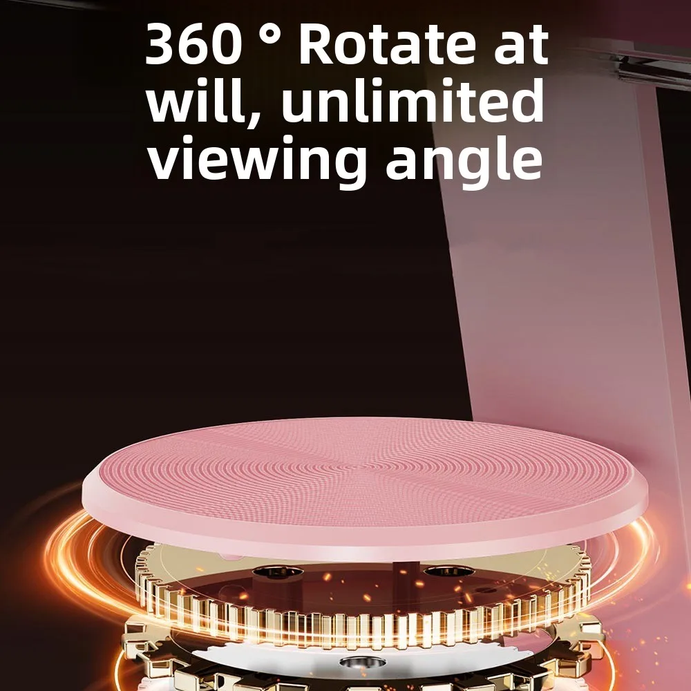 Rotatable Foldable Tablet Stand Aryclic Panel Hollow Rabbit Tablet Foldable Holder Anti Slip Metal Frame Tablet Phone Bracket