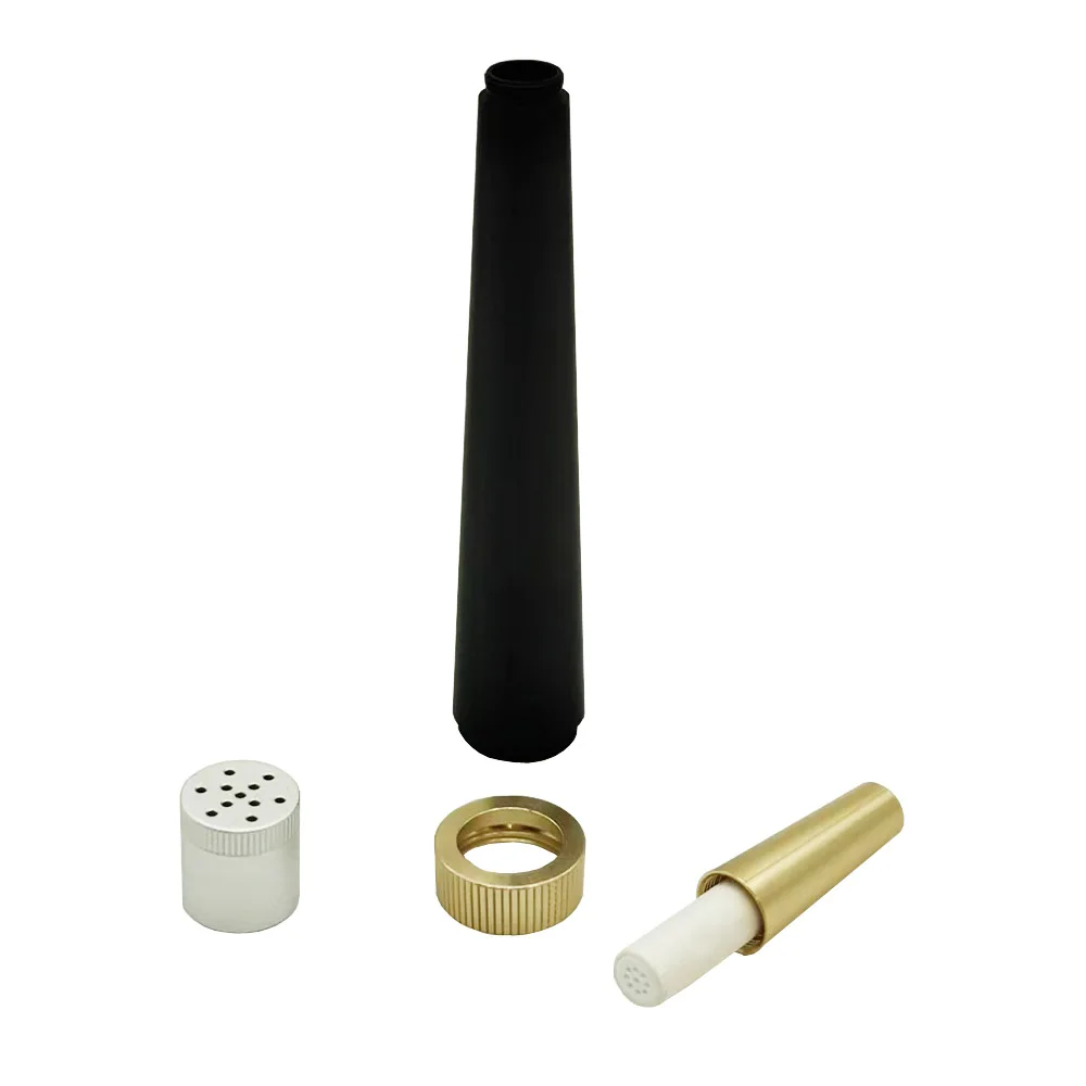 Pipa de Metal extraíble para fumar tabaco, pipa con filtro, punta de boca, soporte para hierba