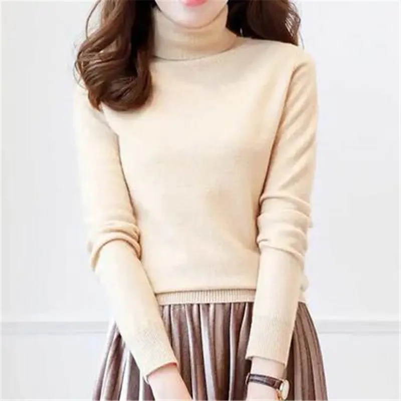 Turtleneck Fashion Sweaters for Women Vintage White Yellow Cashmere Sweater Knitted Designer Tops Winter 2022 Trend Aesthetic Pu