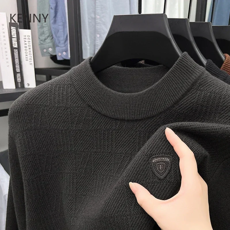 

Men `s Sweater Knit Mens Crew Neck Long Sleeve One-piece Fleece Designer Clothes Mens Clothing 2024 Men's Winter Jacket