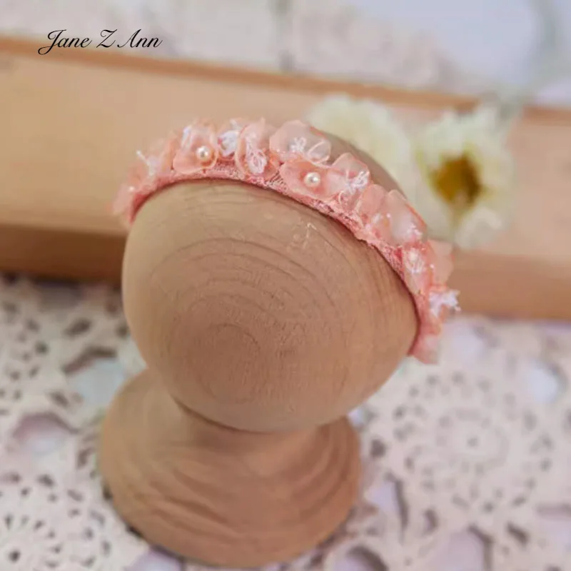 Newborn photography headband baby photo head flower 0-2 year infant solid color headwear props