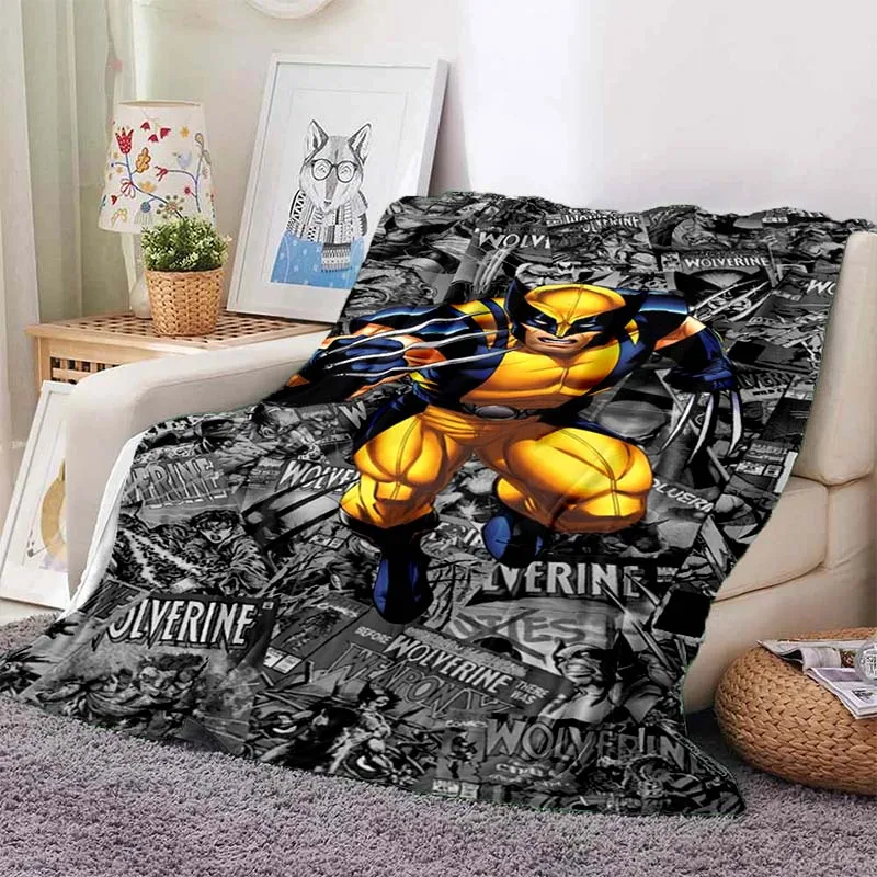 Cartoon X-Men: Wolverine coperta soggiorno camera da letto copridivano coperta morbida e confortevole flanella coperta per bambini