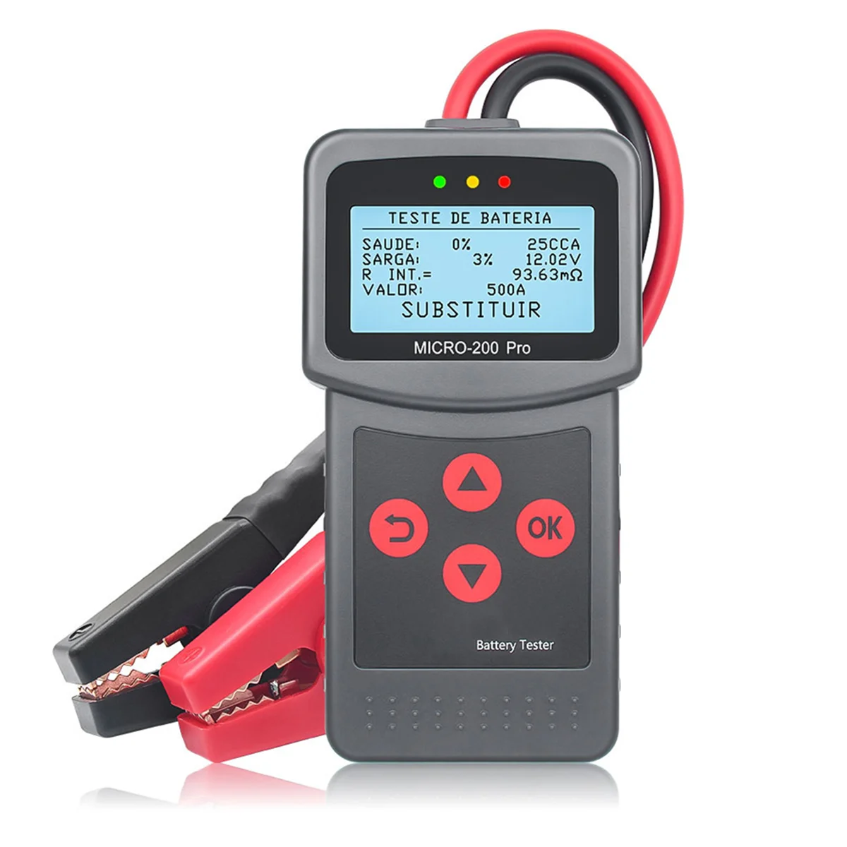 Micro-200 Pro Car Motorcycle Battery Tester 12/24V Multi-Language Digital Battery System Analyzer for Mainland