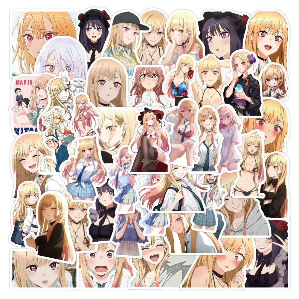 10/30/50pcs My Dress Up Darling Cartoon Kitagawa Marin Stickers Anime Decal DIY Notebook Laptop Stationery Cute Graffiti Sticker