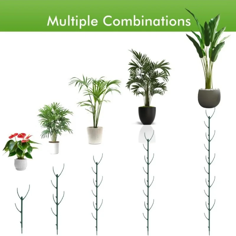 5 قطع من حلقات دعم النباتات البلاستيكية القابلة للتكديس، وأسوار غصين قابلة للتعديل وأقفاص نباتية لنباتات التسلق، والطحالب، وزهور أصيصها #3