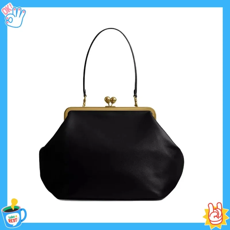 

Large Clip Bags For Women Famous Brands Runway Styles Frame Kiss Lock Shell Handbag Classic Fashion Exquisite Trend Shoulder Bag