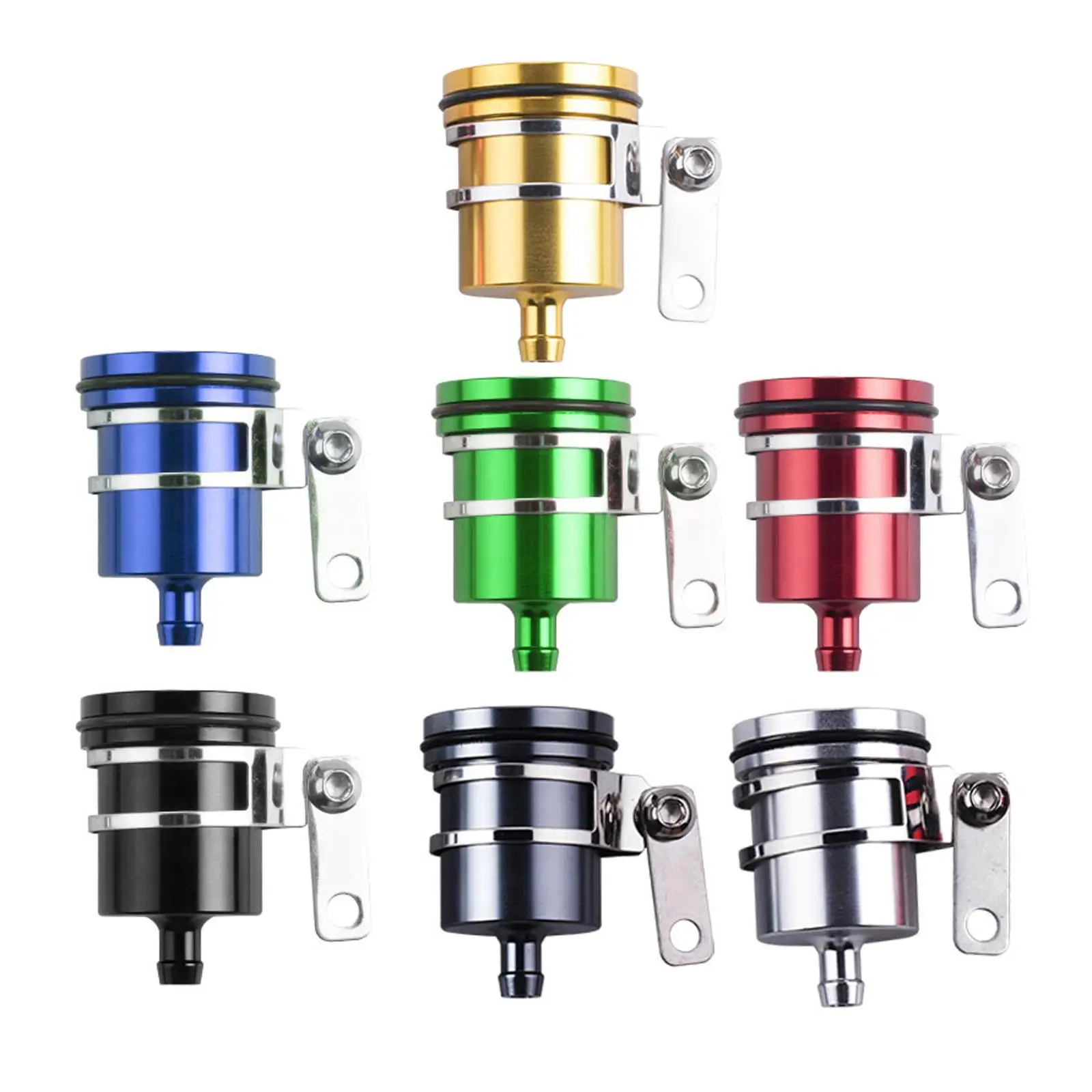 Front Aluminum Motorcycle Brake Fluid Reservoir Oil Tank Cup Replacement Supplies Fit for Kawasaki for Honda Most Motorcycles