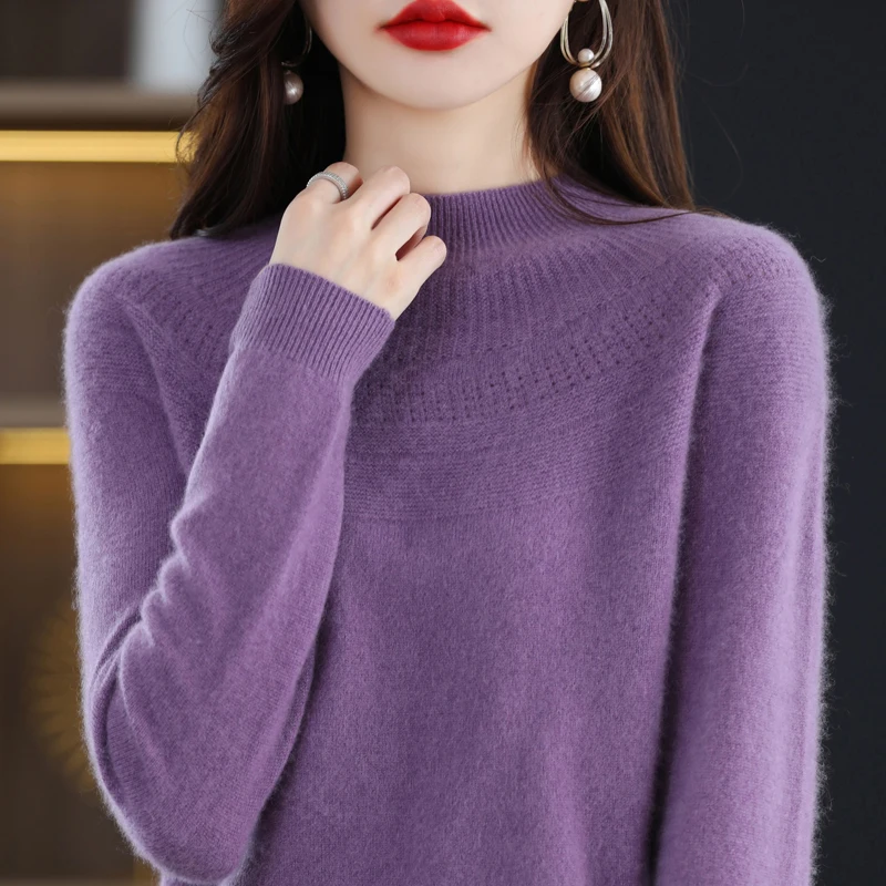 Knitted Sweater Ready to Wear Hollowed Out Wool Sweater Commuting Top Lyer Sweater 2024 Autumn/winter New Women\'s Item