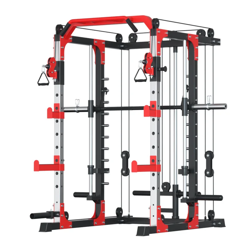 Hot Selling Cable Gym Rack Bodybuilding Sports Training Equipment Home Gym Squat Smith Machine Cable Crossover Benches Racks