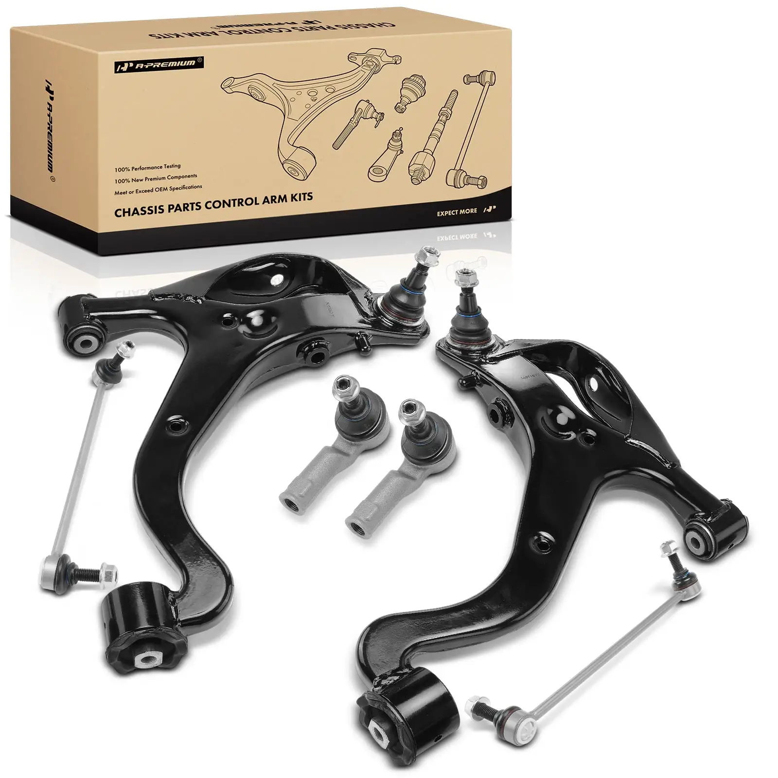 A-Premium 6x Front Control Arm w/Ball Joint Sway Bar Link for Land Rover Range Rover Sport 2006-2009
